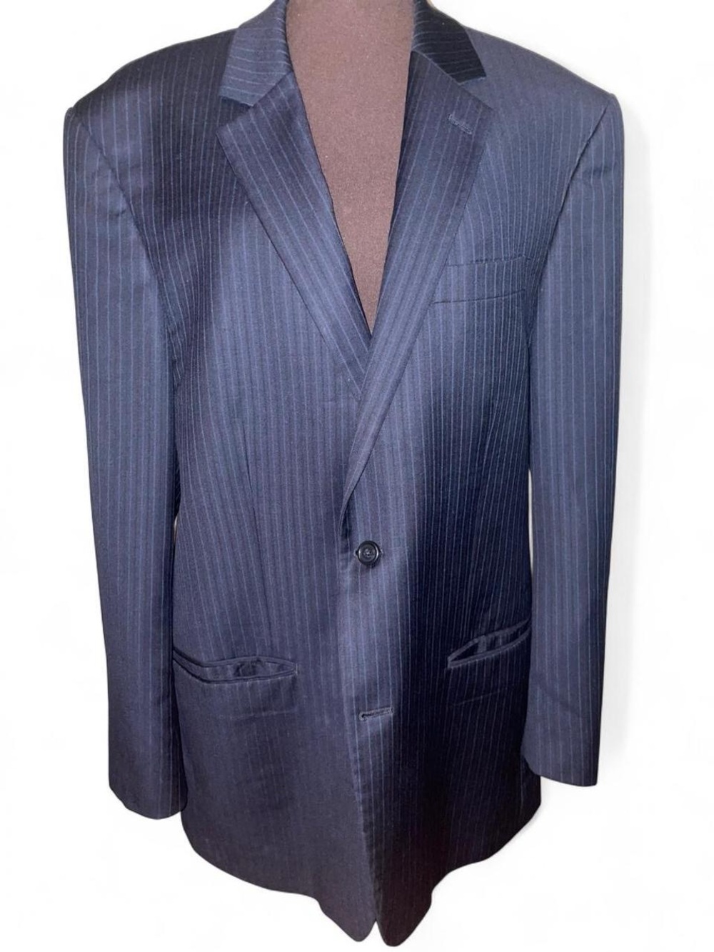 Calvin Klein Classic Men's Navy Pinstripe Full Suit